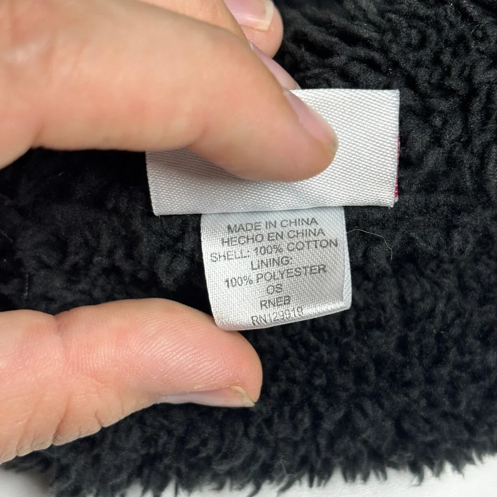 Levis Mens‎ Sherpa Lined Cuffed Knit Beanie Hat Charcoal Gray Black One Size OS